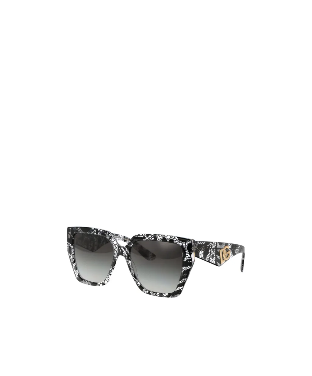 Lace-Detail Square-Frame Sunglasses