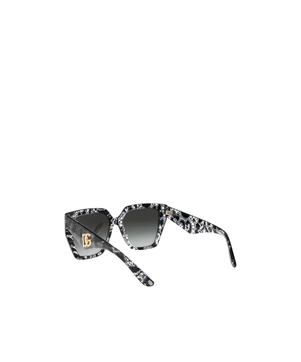 Lace-Detail Square-Frame Sunglasses