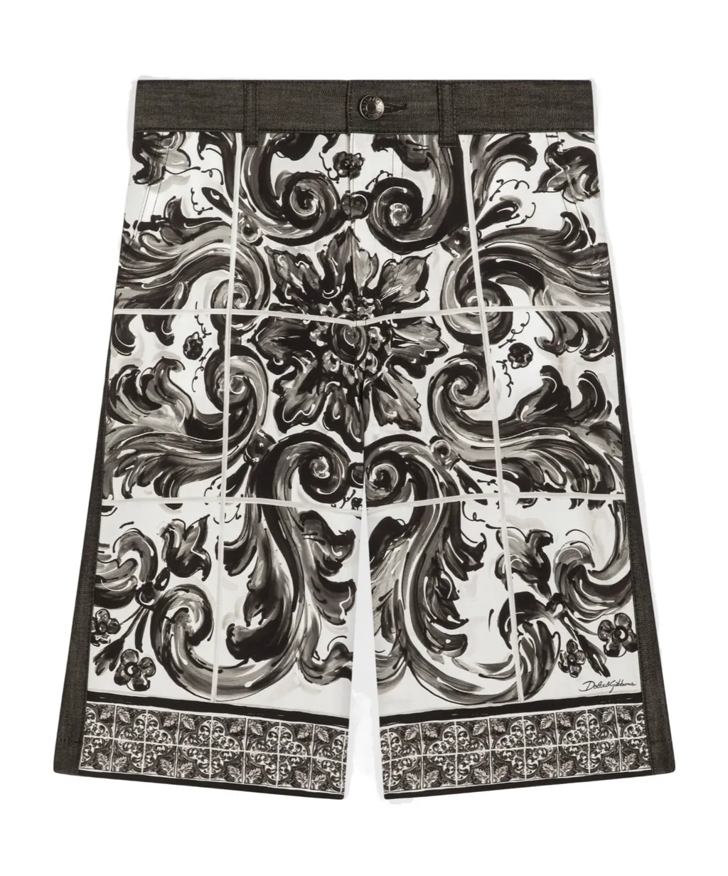 Maiolica-Print Shorts