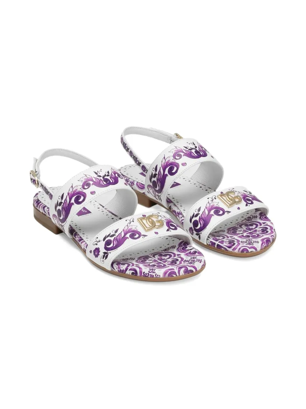 Majolica-Print Sandals