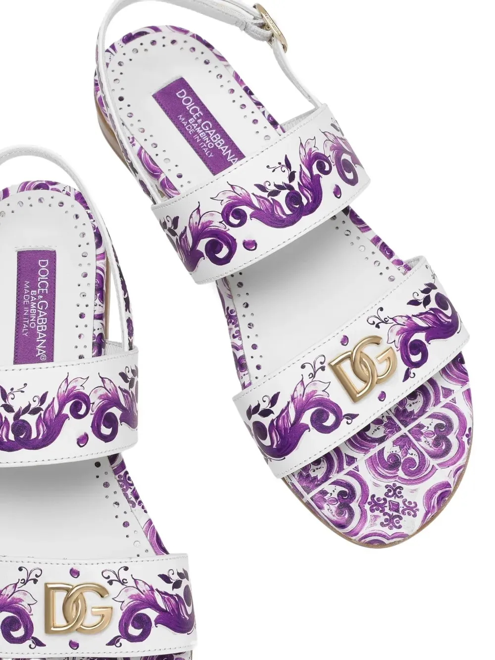 Majolica-Print Sandals