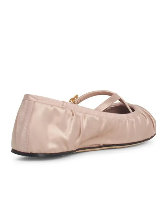 Logo-Buckle Ballet Flats