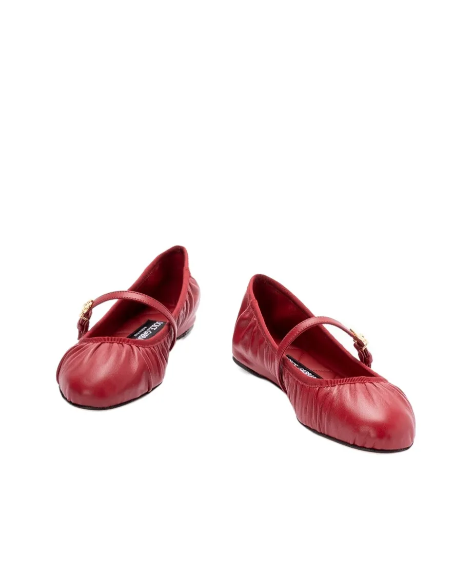 Dg Logo Plaque Ballet Flats
