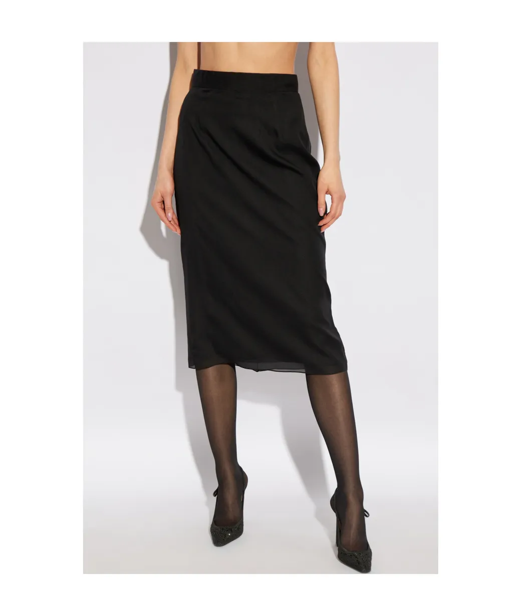Chiffon Voile Calf-Length Skirt