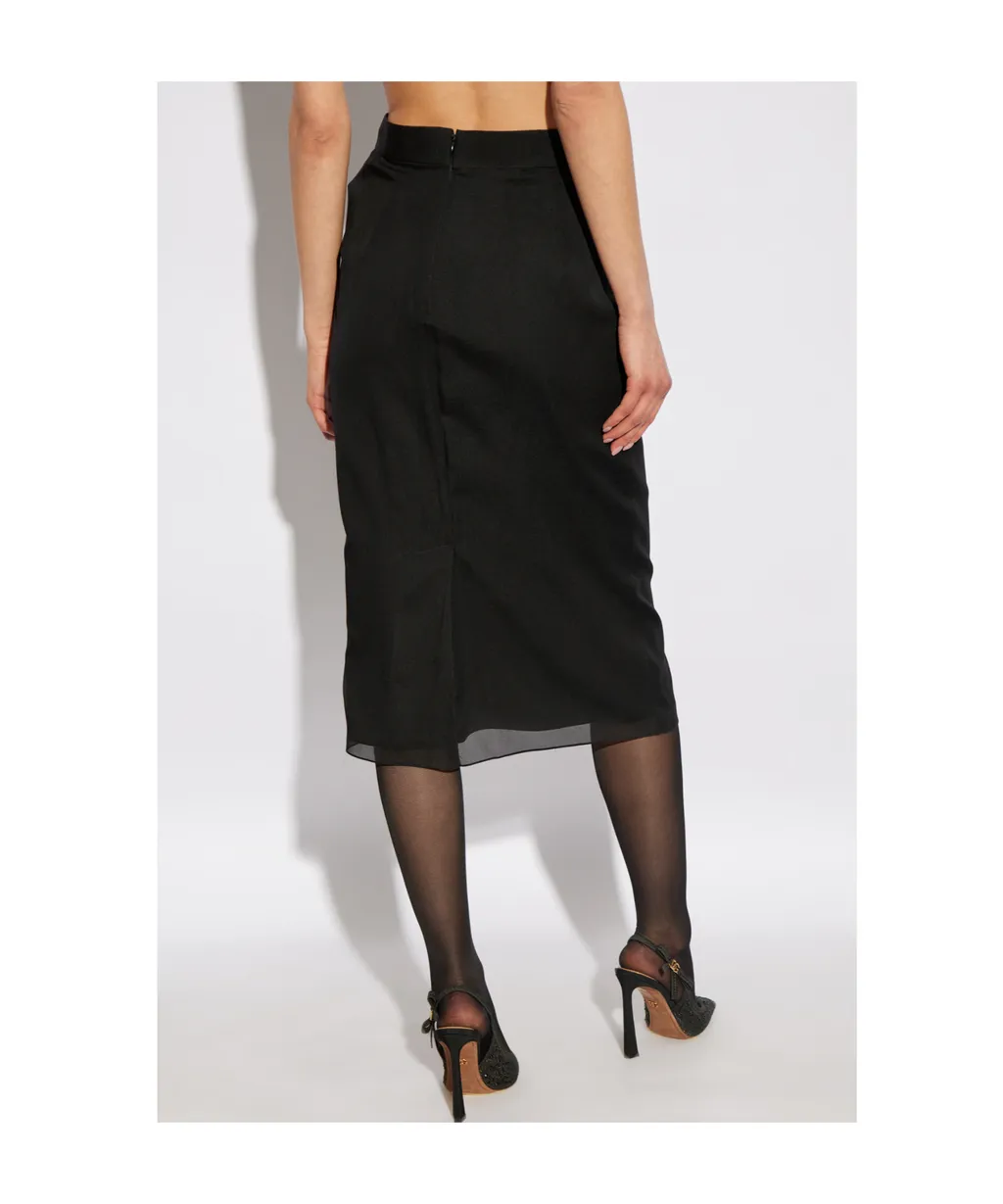 Chiffon Voile Calf-Length Skirt