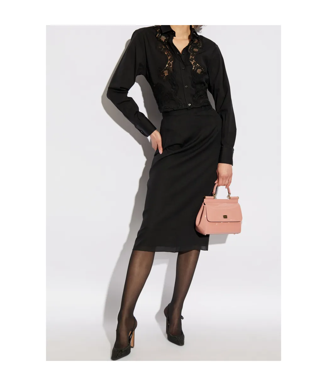 Chiffon Voile Calf-Length Skirt