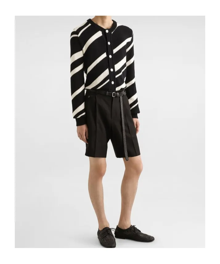 Pleated Bermuda Shorts