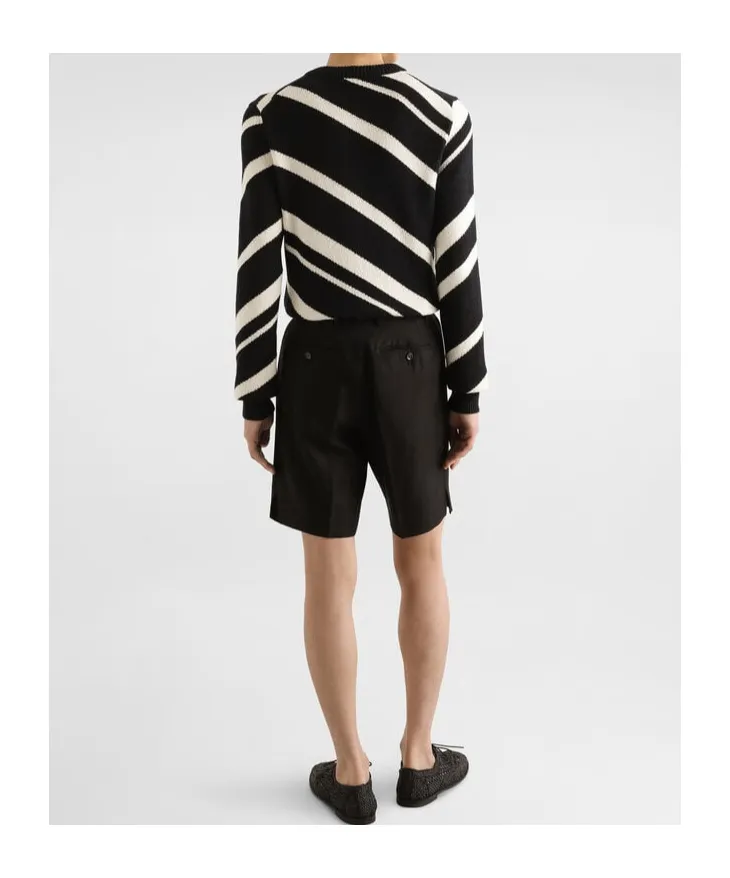 Pleated Bermuda Shorts