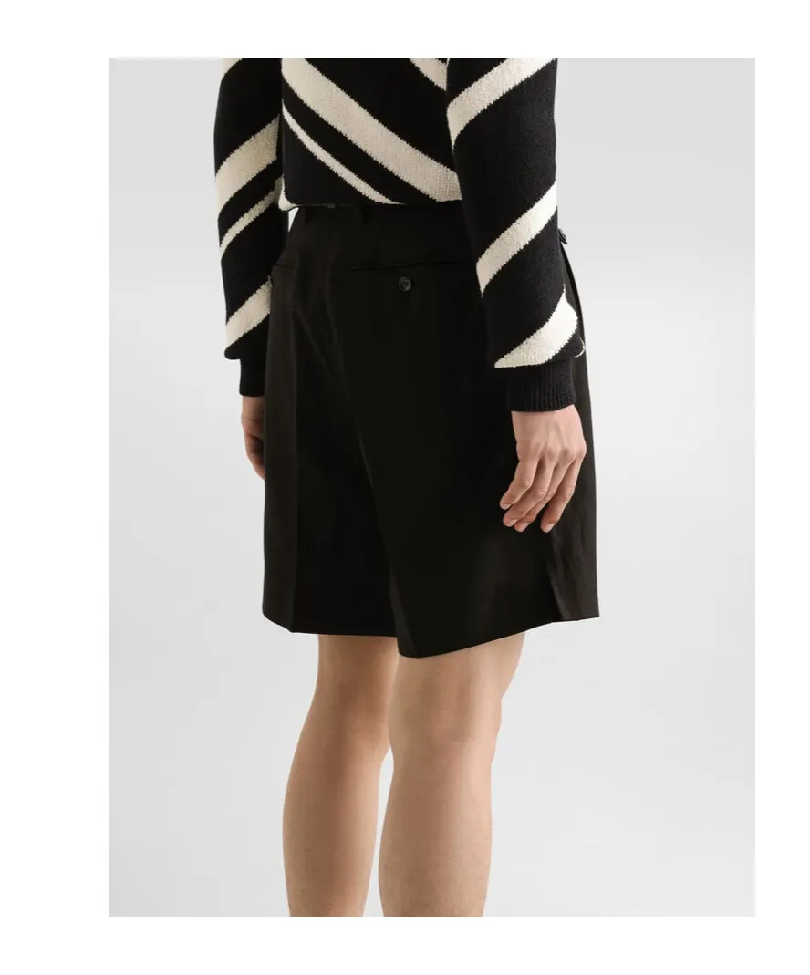 Pleated Bermuda Shorts