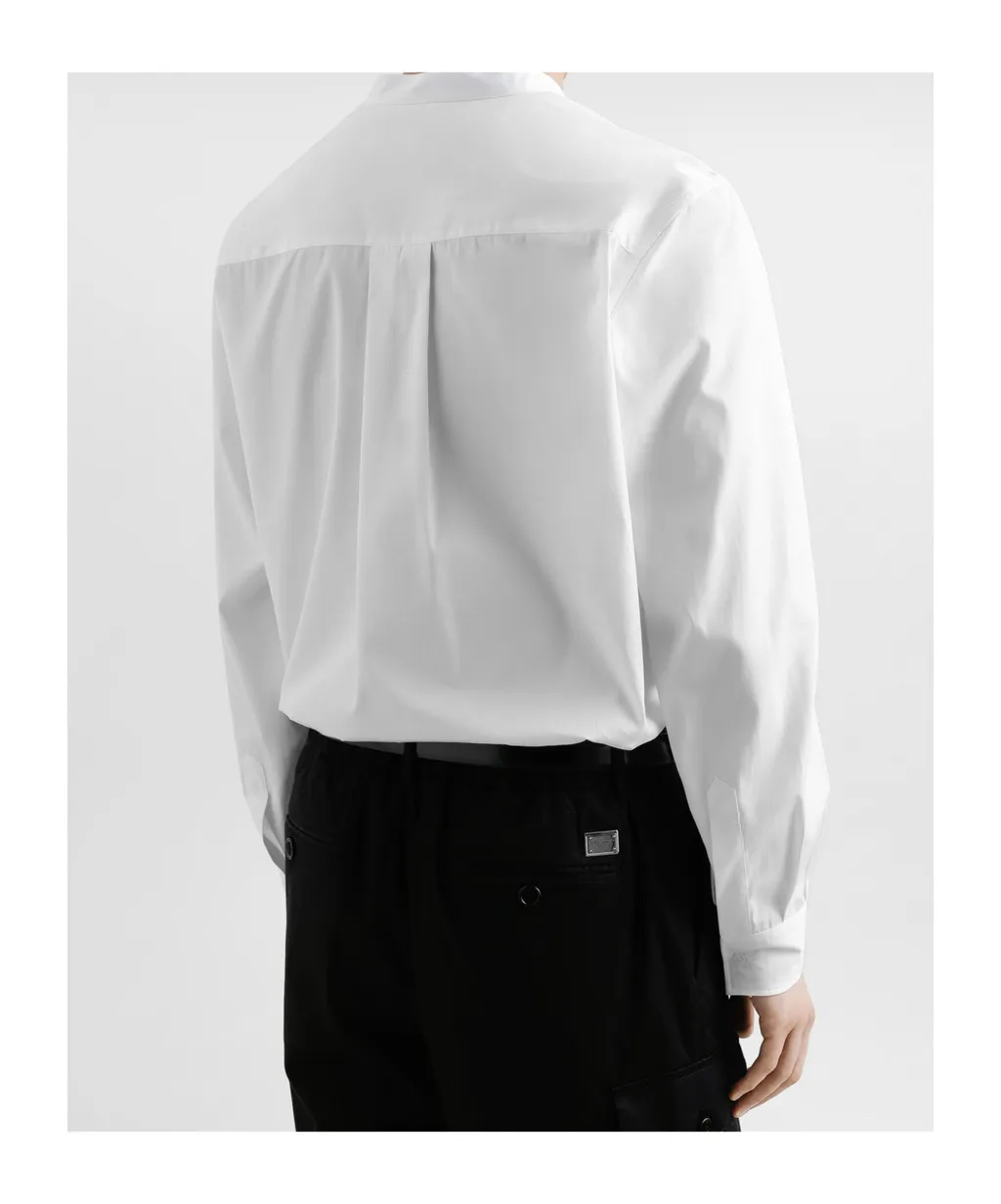 Mandarin Collar Long Sleeved Shirt
