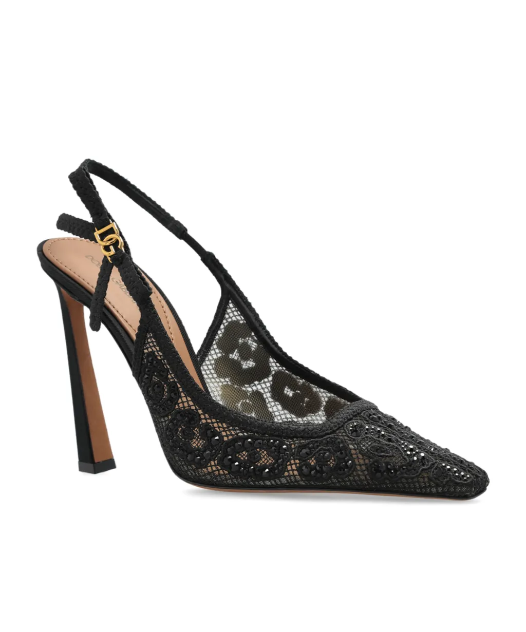 Lace Slingback Pumps
