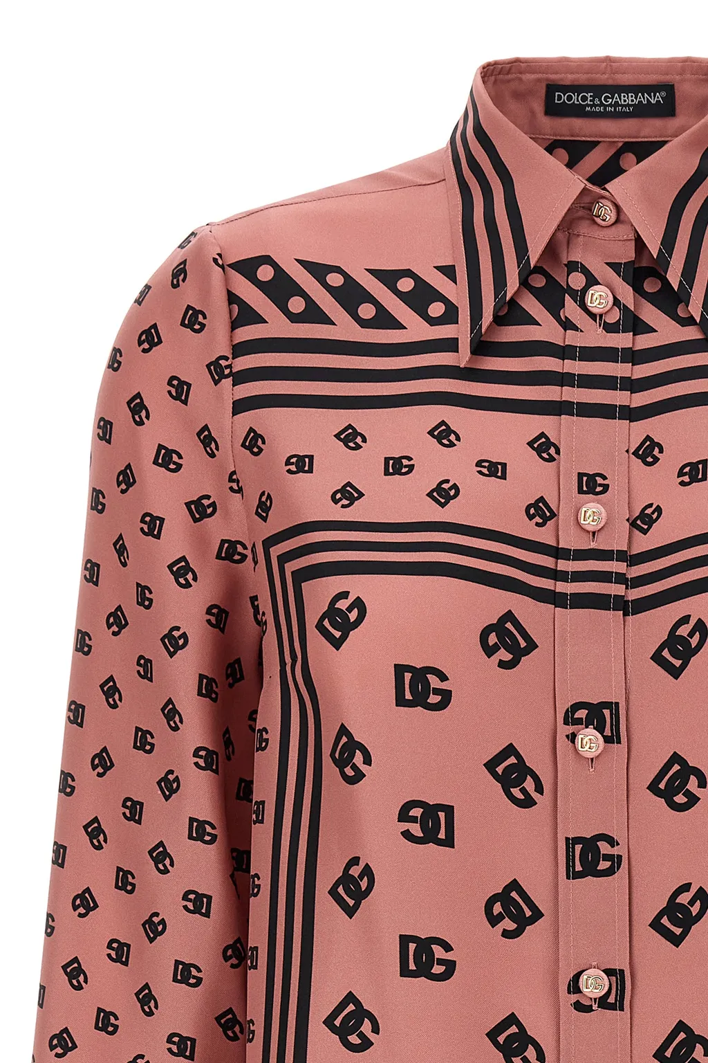 All-Over Dg Logo Scarf Printed Shirt