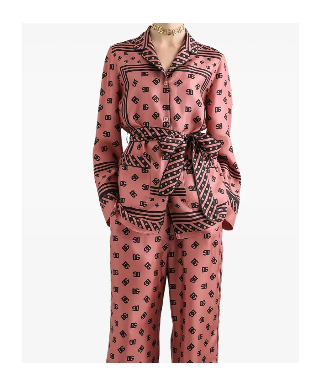 All-Over Dg Logo Scarf Printed Shirt