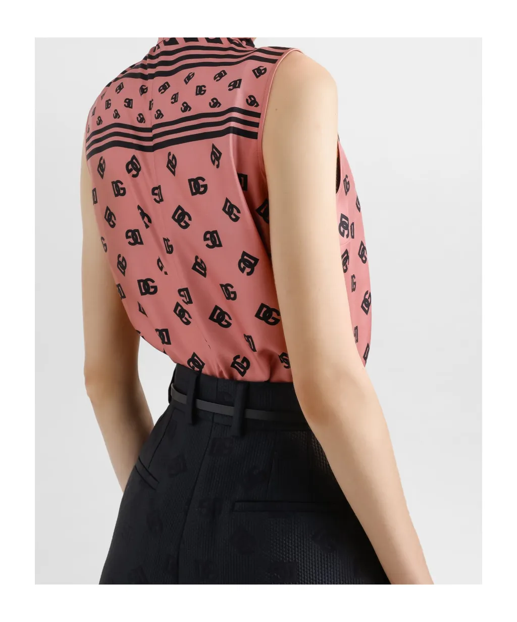 Logo-Print Blouse