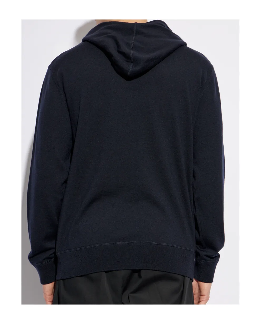 Logo Plaque Drawstring Hoodie