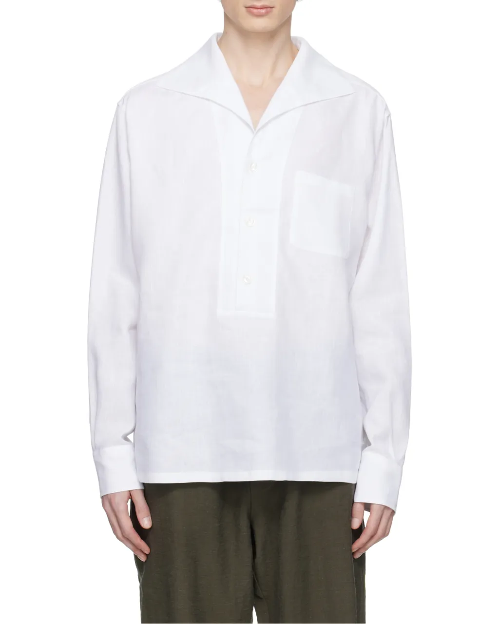 Three-Buttoned Long-Sleeved Shirt