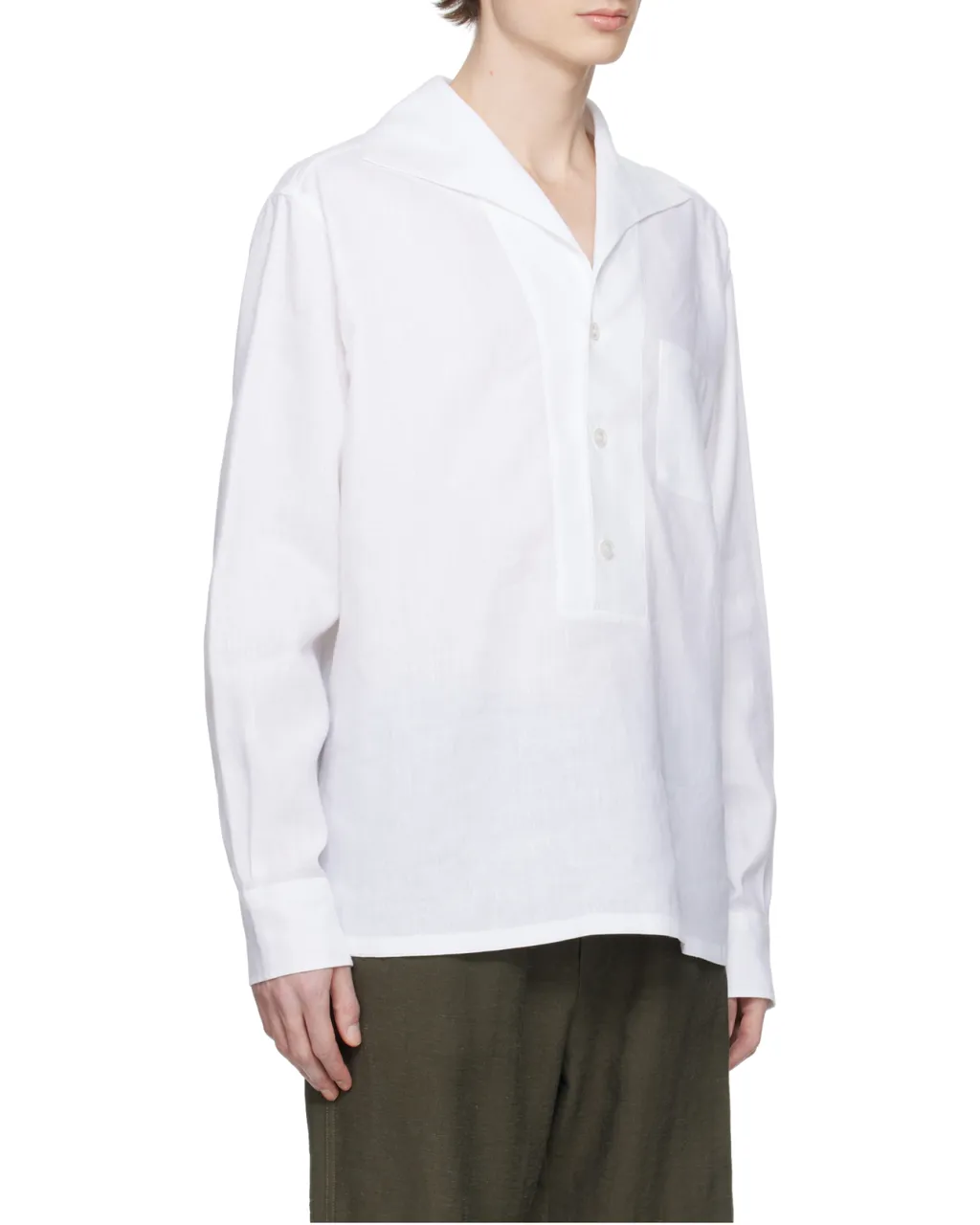 Three-Buttoned Long-Sleeved Shirt