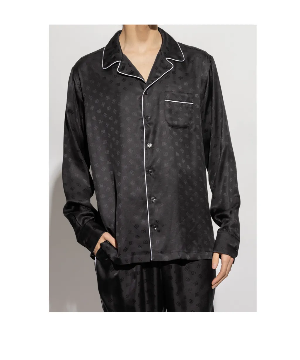 Dg Jacquard Long-Sleeved Shirt