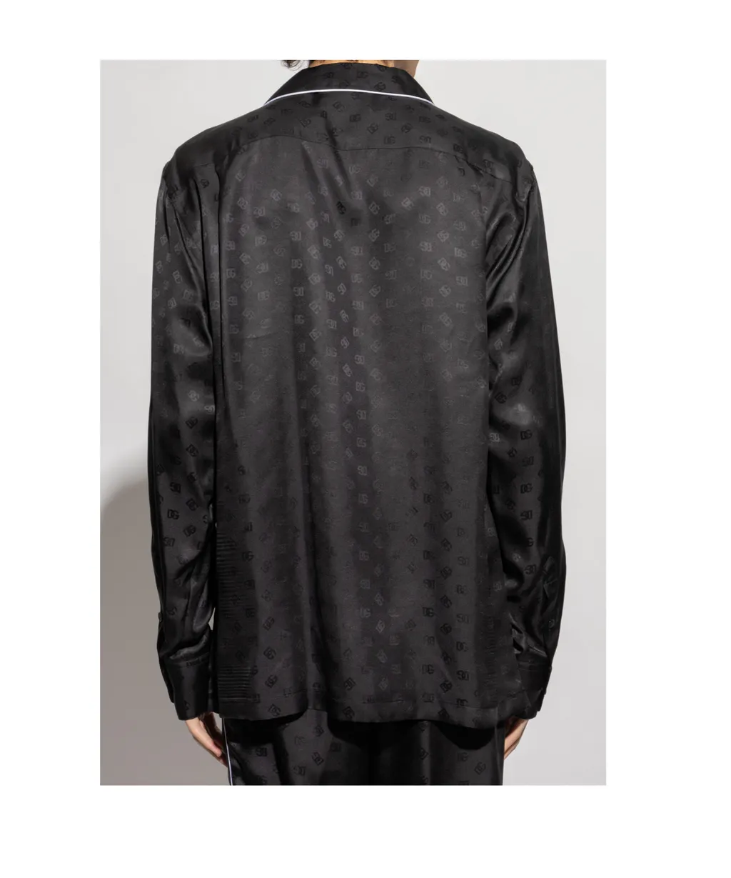 Dg Jacquard Long-Sleeved Shirt