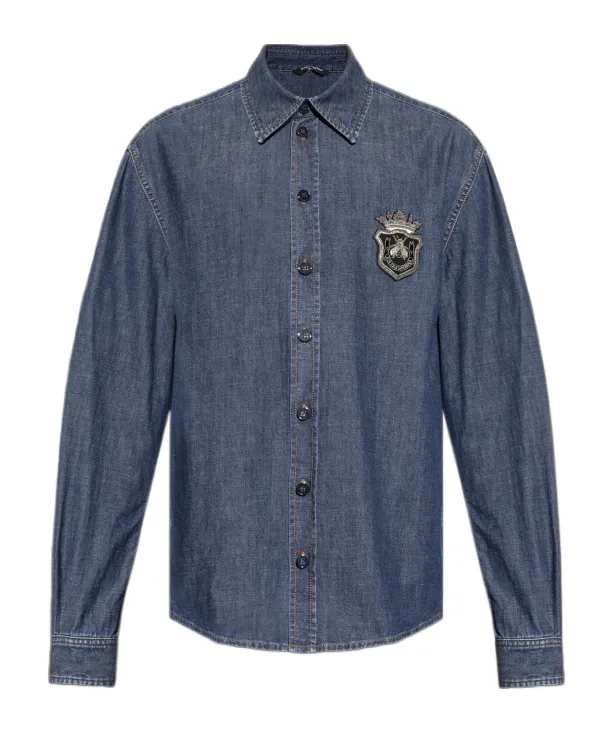 Heraldic Emblem Denim Shirt