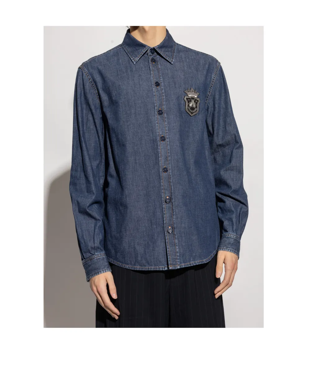 Heraldic Emblem Denim Shirt