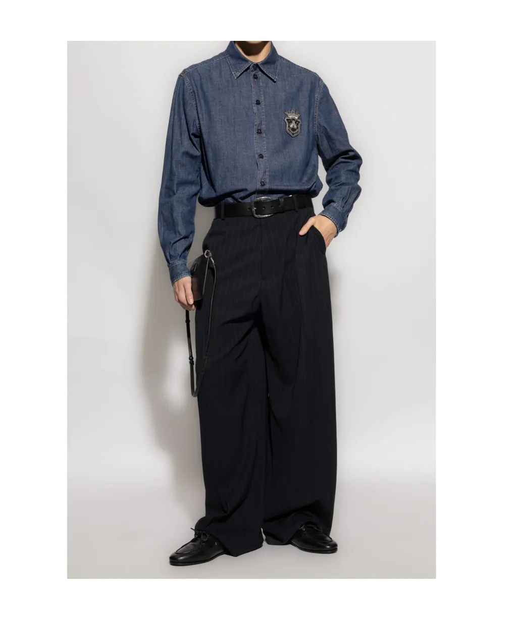 Heraldic Emblem Denim Shirt