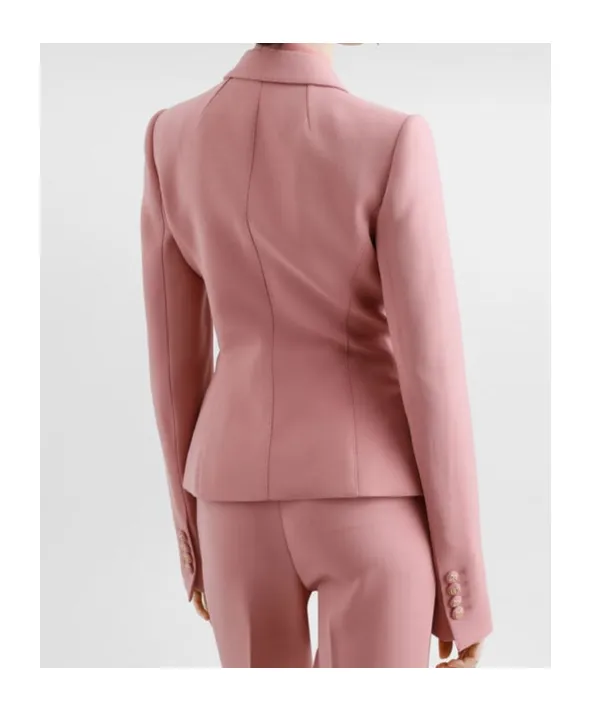 Single-Breasted Crepe Jacket