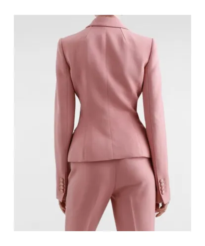 Single-Breasted Crepe Jacket