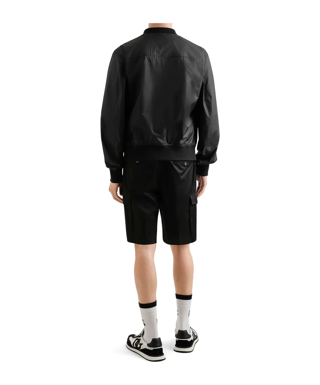 Logo Tag Zipped Bomber Jacket