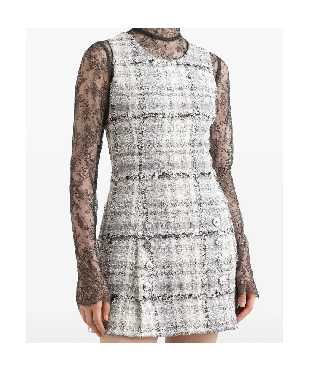 Tweed Sleeveless Mini Dress