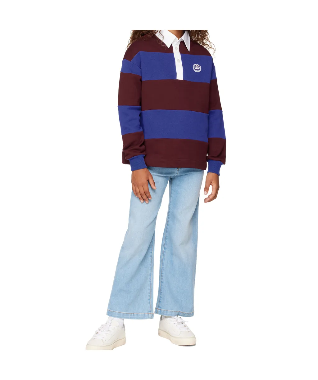 Long-Sleeved Polo Pullover