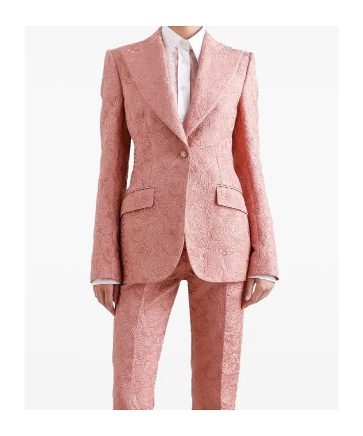 Floral-Jacquard Blazer