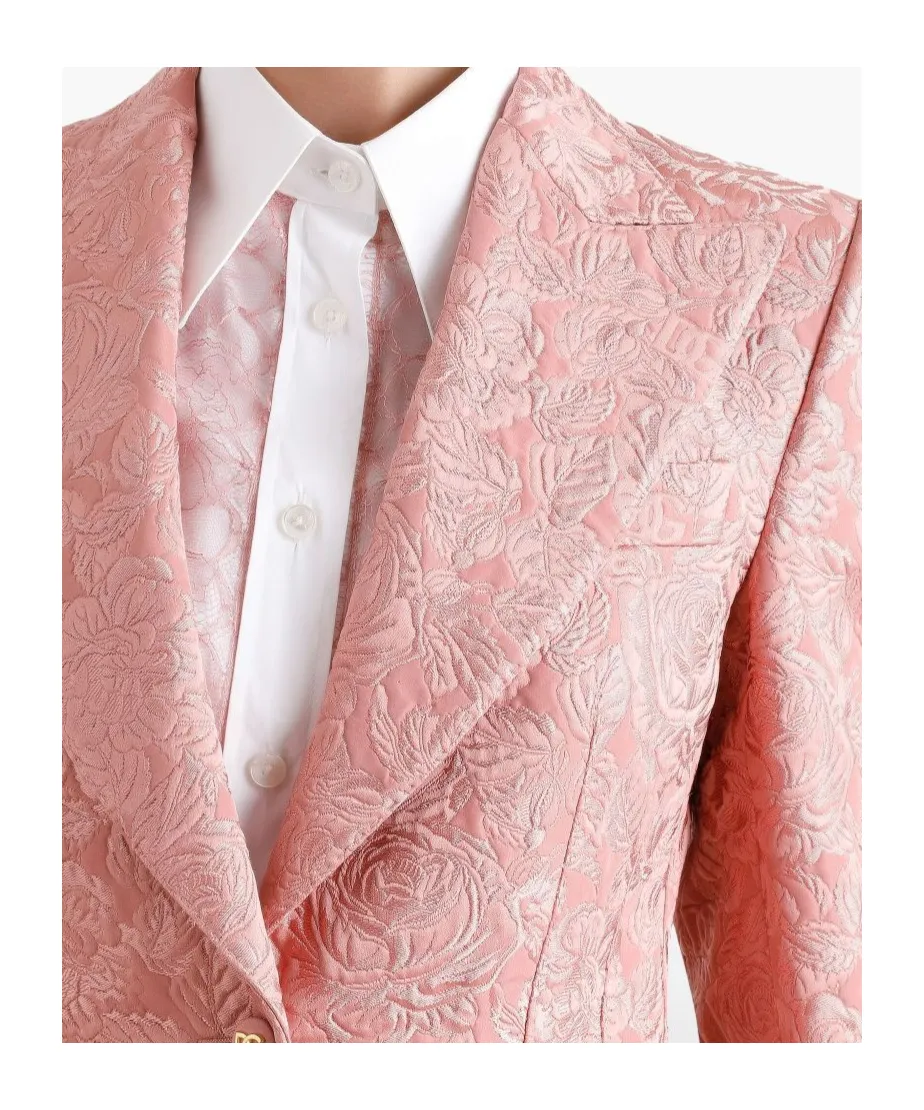 Floral-Jacquard Blazer
