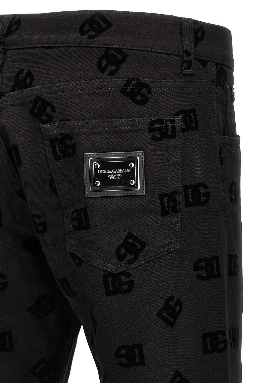 Dg Logo Jacquard Jeans