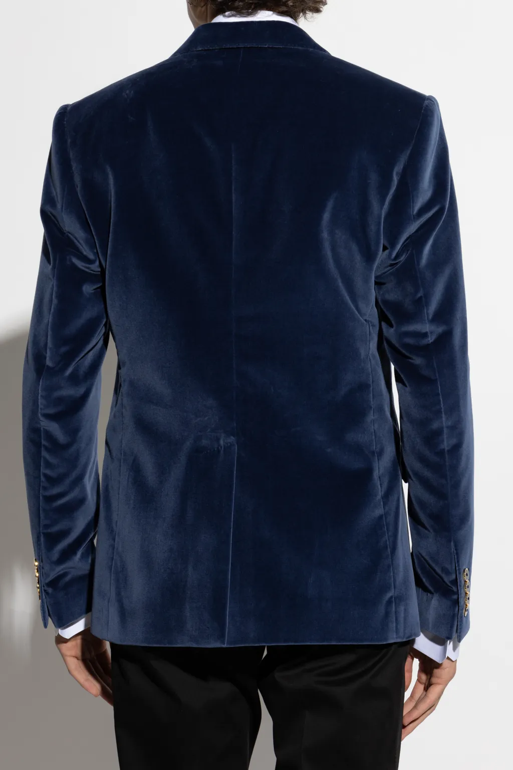Single-Breasted Velvet Blazer