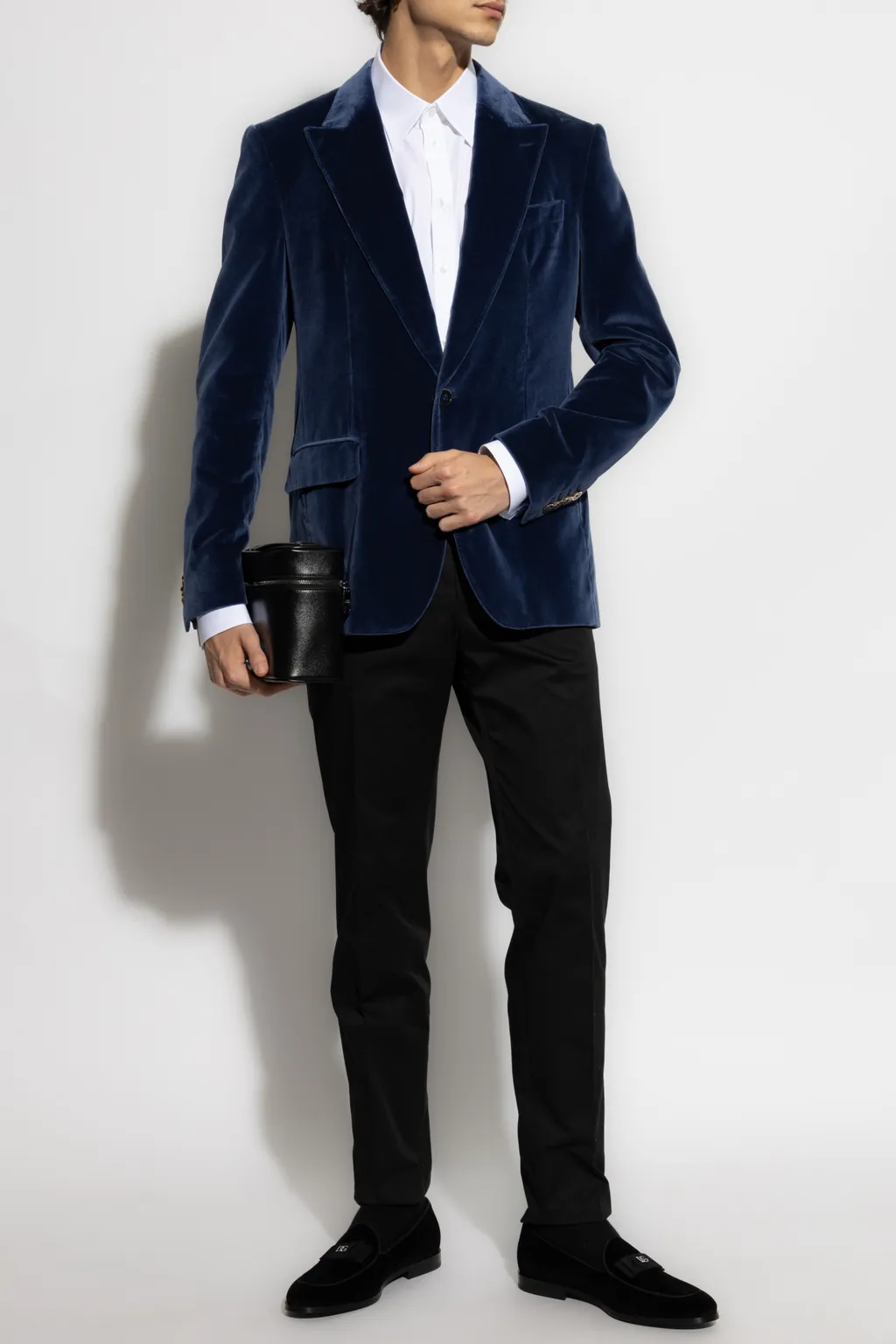 Single-Breasted Velvet Blazer