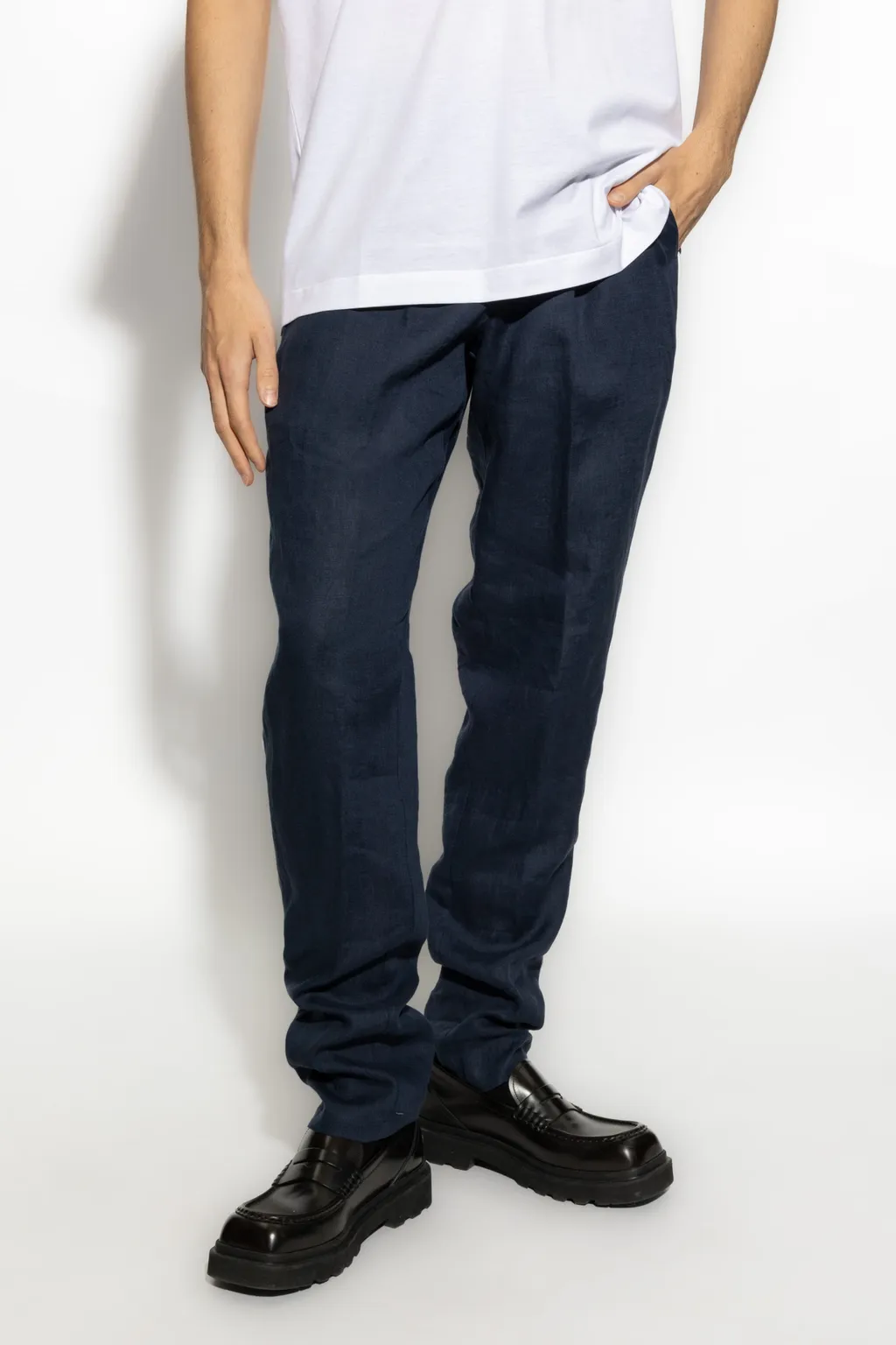 Elastic Drawstring Waist Pants