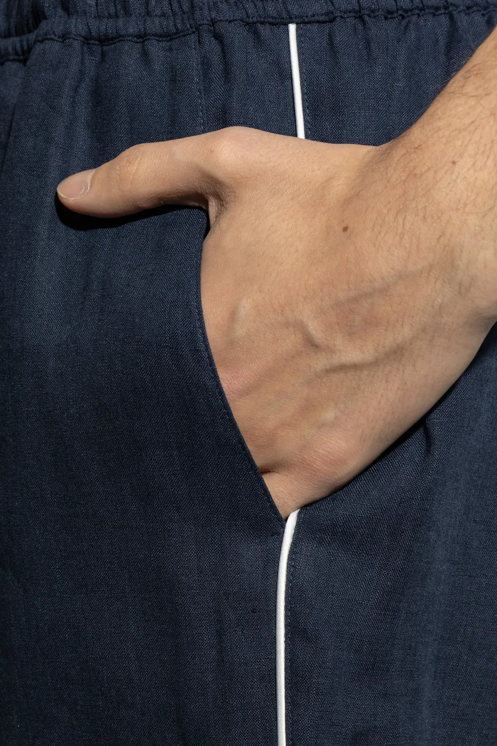 Elastic Drawstring Waist Pants