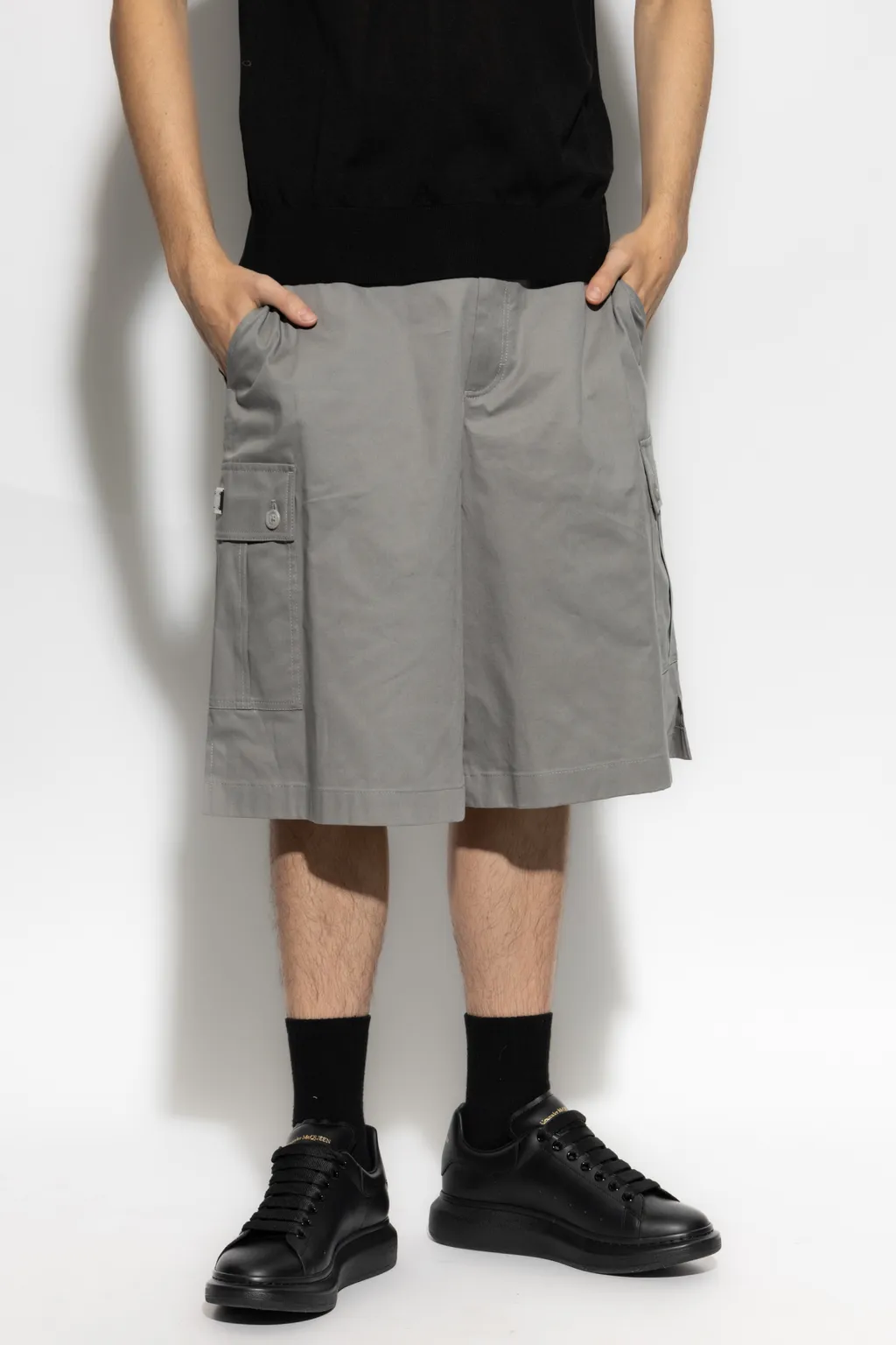 Logo Plaque Cargo Shorts