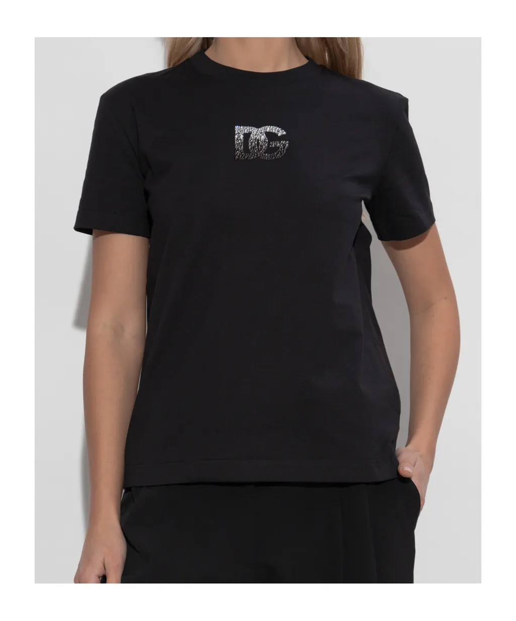 Dg Logo Embellished Crewneck T-Shirt