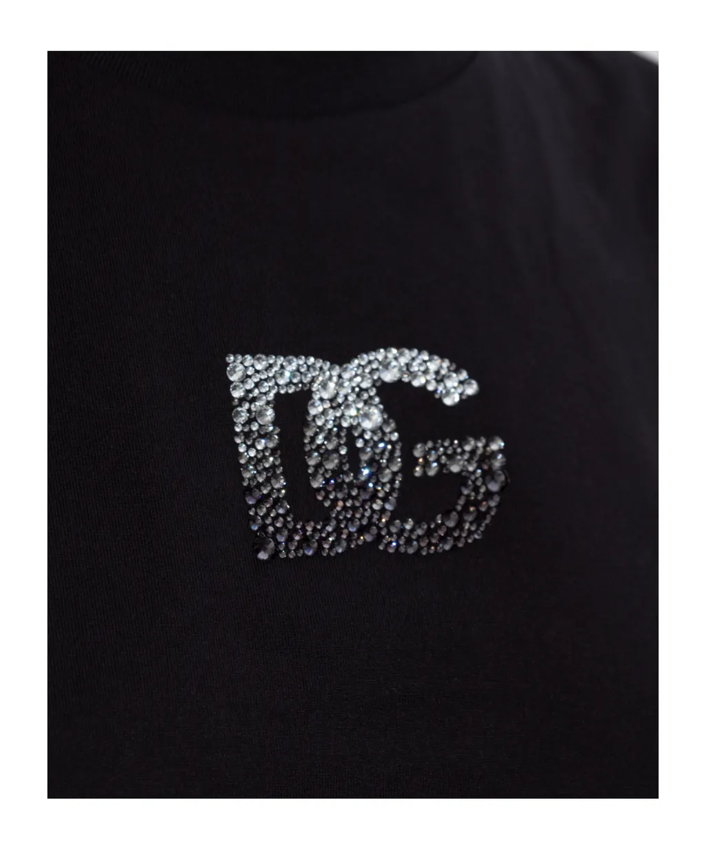 Dg Logo Embellished Crewneck T-Shirt