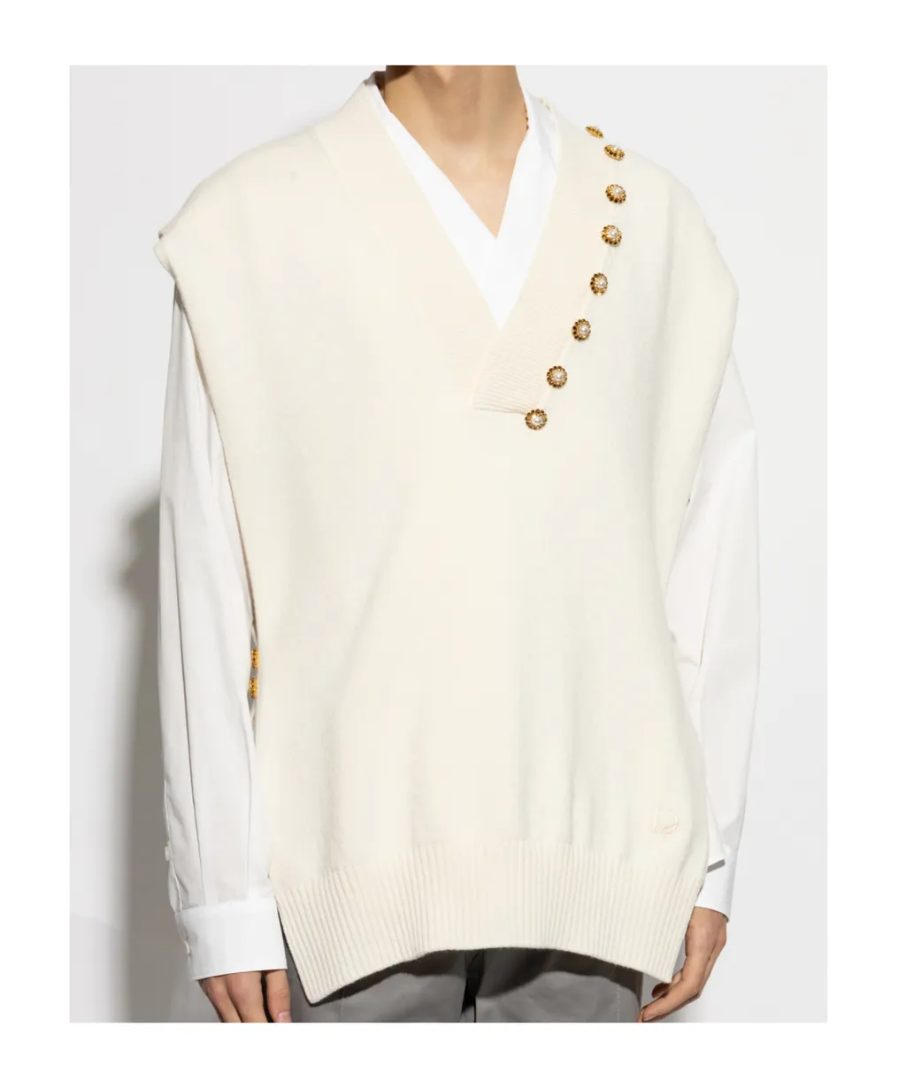 V-Neck Knitted Vest