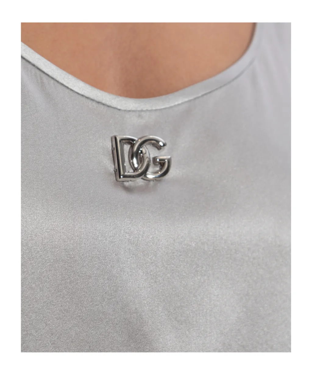 Dg Logo Plaque Tank Top