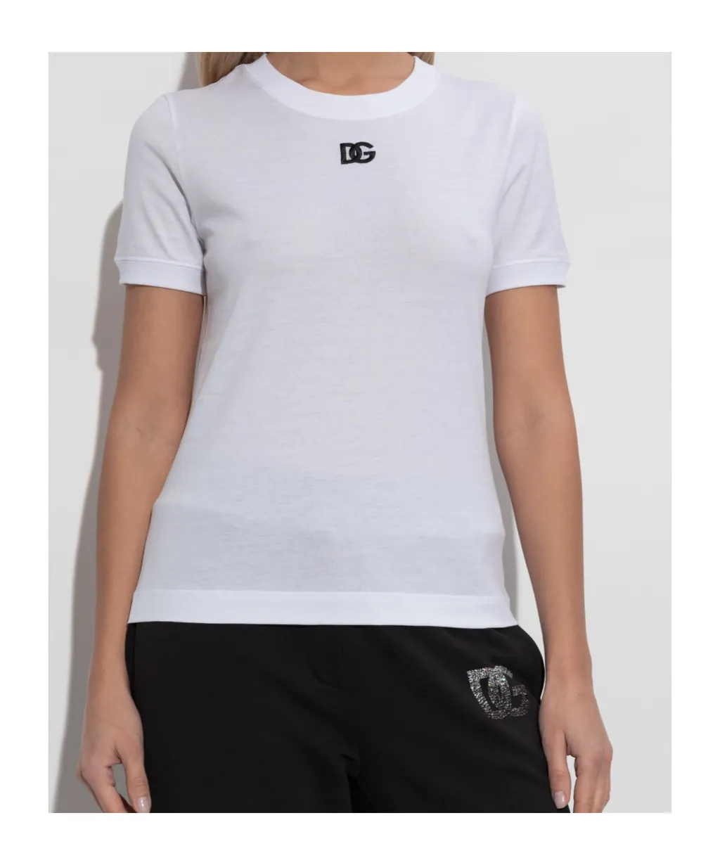 Logo Embroidered Crewneck T-Shirt