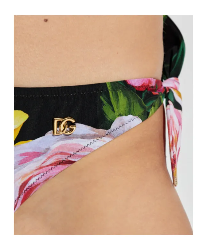 Floral Motif Two-Piece Swimsuit