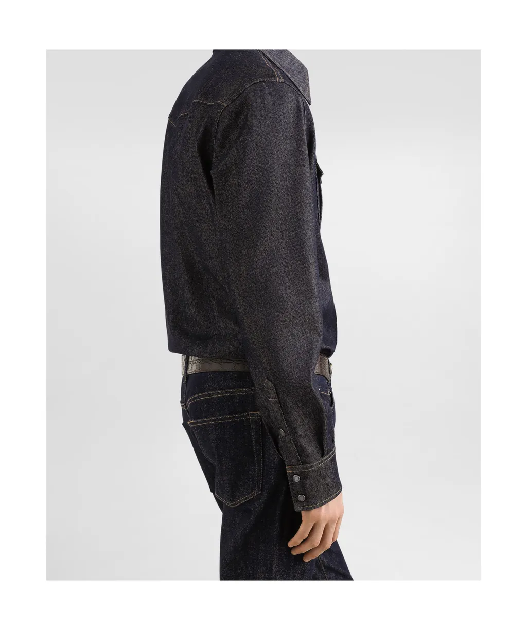 Heraldic Emblem Denim Shirt