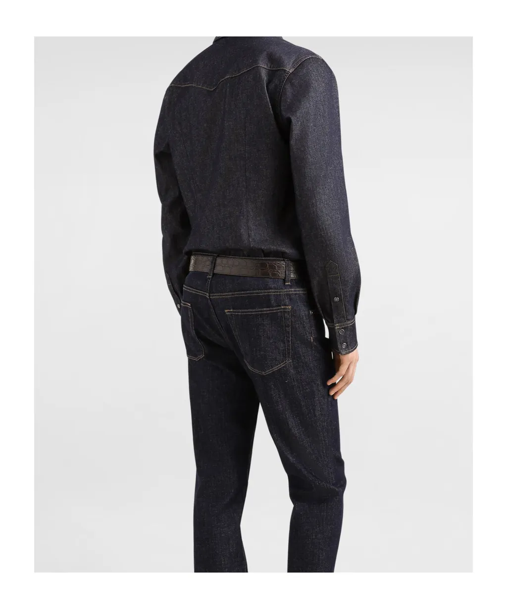 Heraldic Emblem Denim Shirt