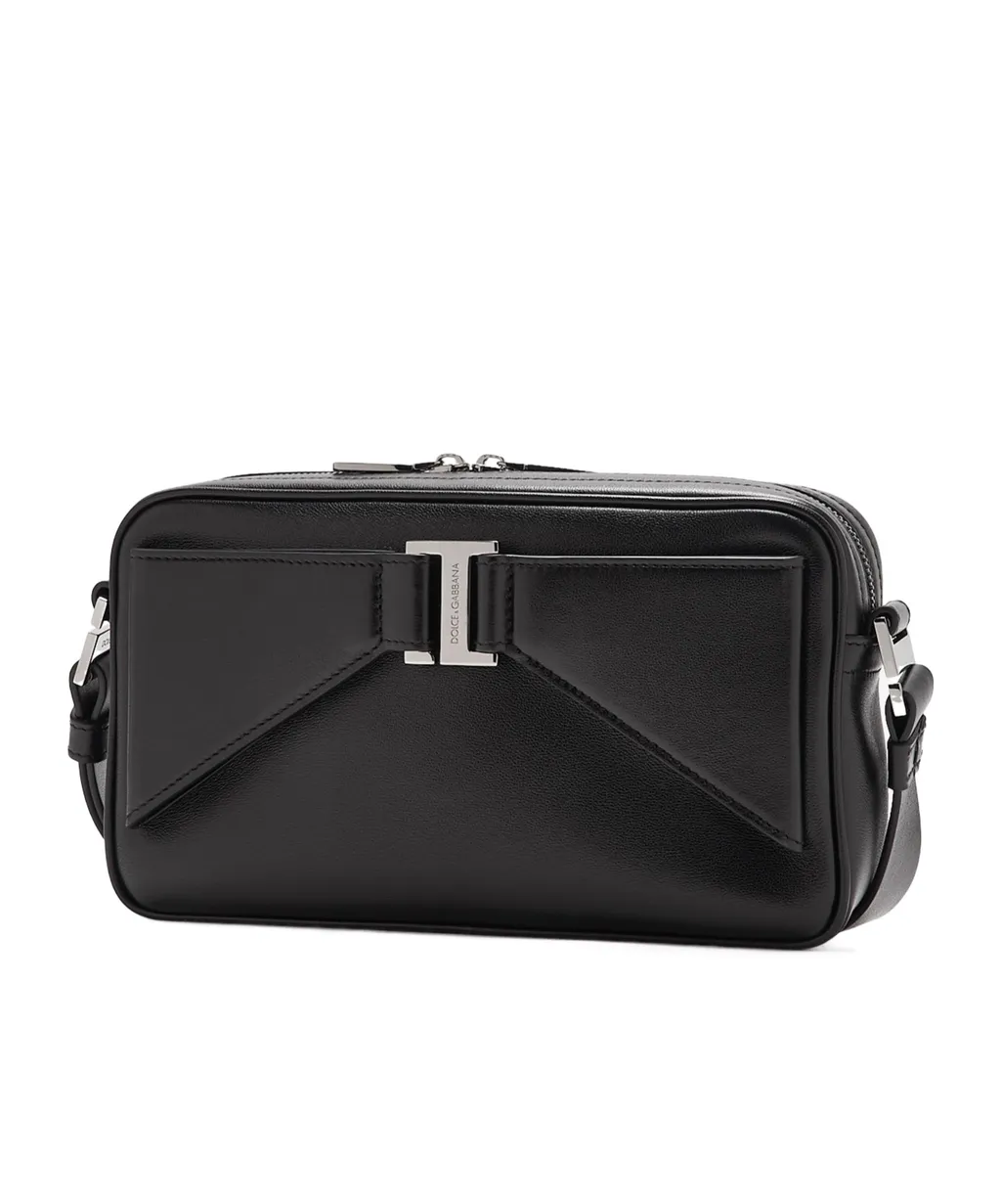 Logo Tag Zipped Messenger Bag