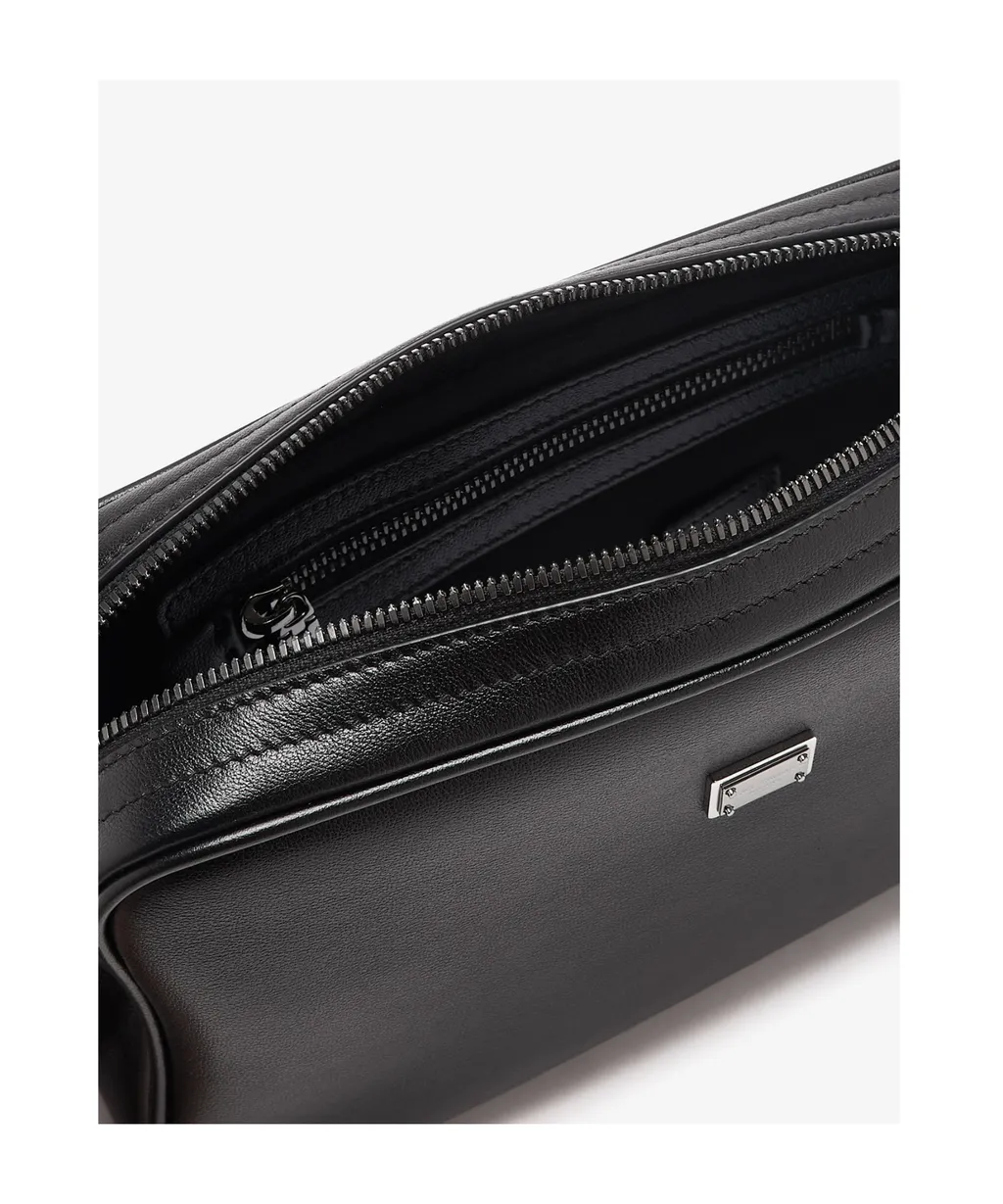 Logo Tag Zipped Messenger Bag