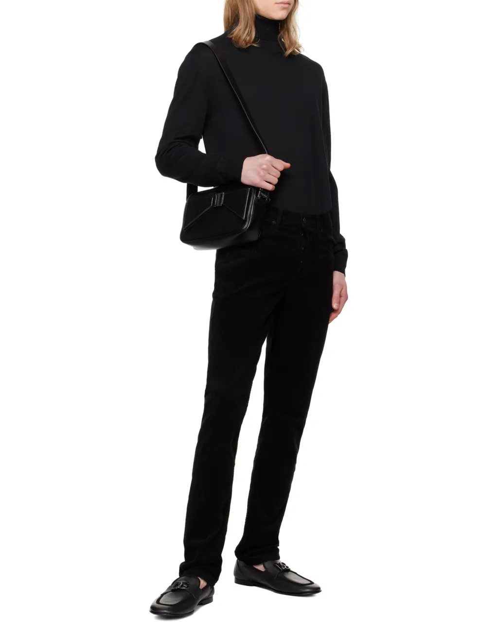 Logo Tag Zipped Messenger Bag